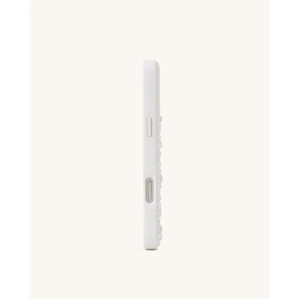 JW PEI Butterfly Pearl Embellished Phone Case in White | Phone Cases | Coveti