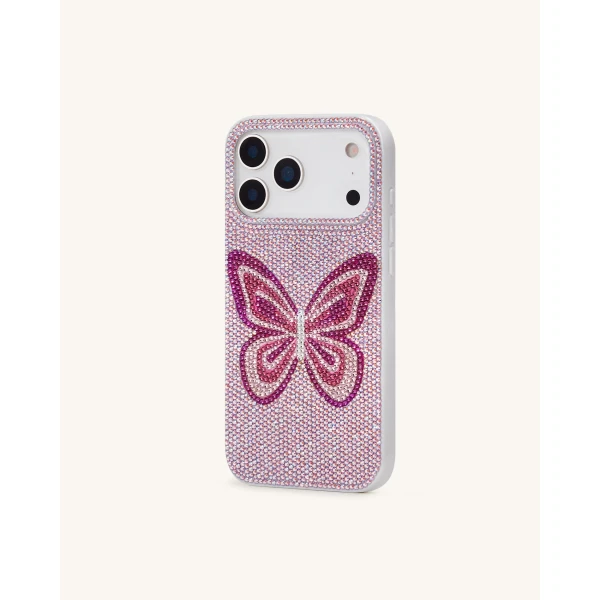 JW PEI Butterfly Rhinestone Phone Case in Pink | Phone Cases | Coveti