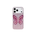 JW PEI Butterfly Rhinestone Phone Case in Pink | Phone Cases | Coveti
