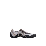 JW PEI Caitlin Faux Suede Lace-up Ballerina Sneakers in Grey Mix | Sneakers | Coveti