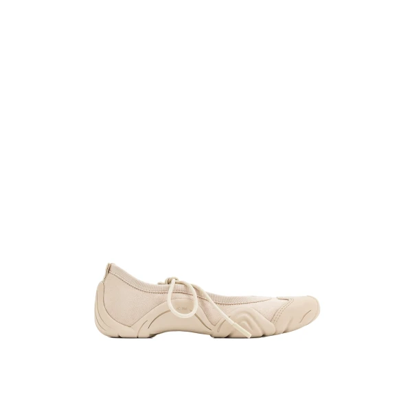 JW PEI Caitlin Lace-up Ballerina Sneakers in Beige | Sneakers | Coveti