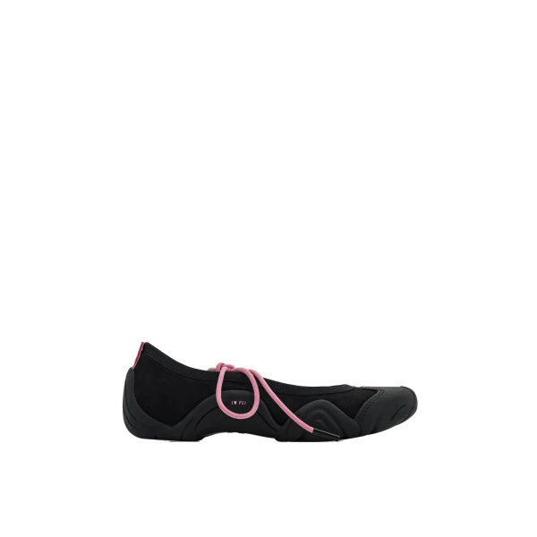 JW PEI Caitlin Lace-up Ballerina Sneakers in Black | Sneakers | Coveti