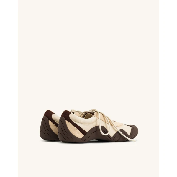 JW PEI Caitlin Lace-up Ballerina Sneakers in Light Brown | Sneakers | Coveti
