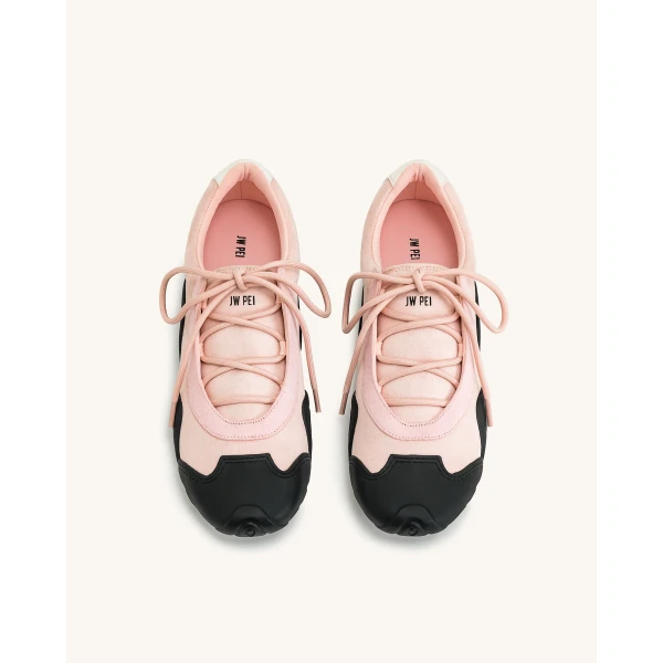 JW PEI Caitlin Lace-up Ballerina Sneakers in Pink | Sneakers | Coveti