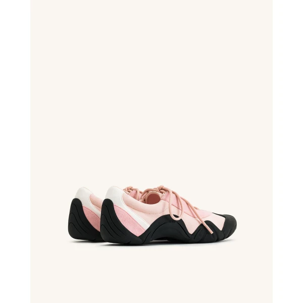 JW PEI Caitlin Lace-up Ballerina Sneakers in Pink | Sneakers | Coveti