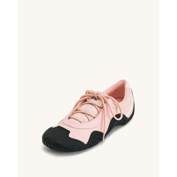 JW PEI Caitlin Lace-up Ballerina Sneakers in Pink | Sneakers | Coveti