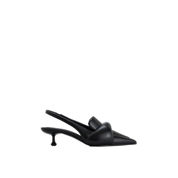 JW PEI Carla Soft Padded Kitten Heel Pumps in Black | Heels | Coveti
