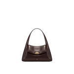 JW PEI Carmen Flap Top Handle Bag in Dark Brown | Shoulder & Crossbody Bags | Coveti
