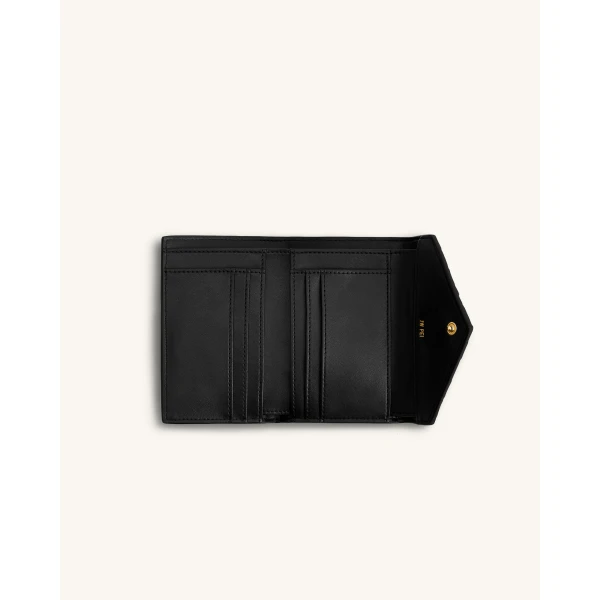 JW PEI Celeste Woven Textured Envelope Wallet in Black | Wallets & Purses | Coveti