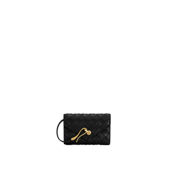 JW PEI Celeste Woven Textured Envelope Wallet in Black | Wallets & Purses | Coveti
