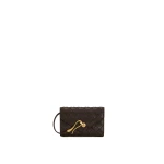 JW PEI Celeste Woven Textured Envelope Wallet in Chocolate | Wallets & Purses | Coveti