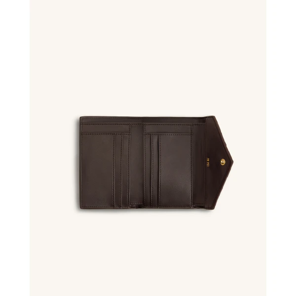 JW PEI Celeste Woven Textured Envelope Wallet in Chocolate | Wallets & Purses | Coveti