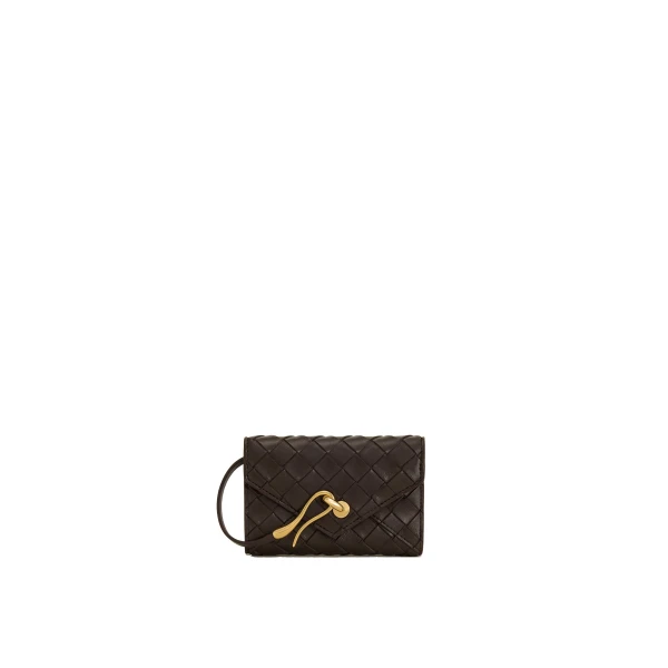 JW PEI Celeste Woven Textured Envelope Wallet in Chocolate | Wallets & Purses | Coveti