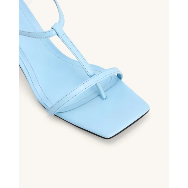 JW PEI Charlotte Strappy Heels with Spherical Heel in Sky Blue | Heels | Coveti
