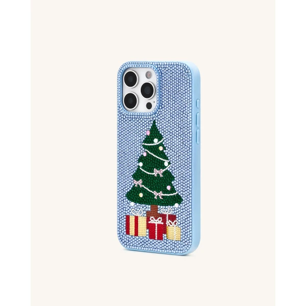 JW PEI Christmas Tree Bling Phone Case in Light Blue | Phone Cases | Coveti