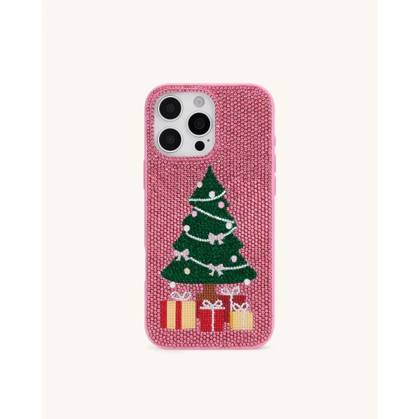 JW PEI Christmas Tree Bling Phone Case in Pink | Phone Cases | Coveti