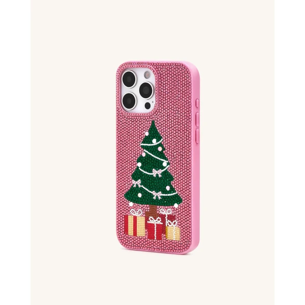 JW PEI Christmas Tree Bling Phone Case in Pink | Phone Cases | Coveti