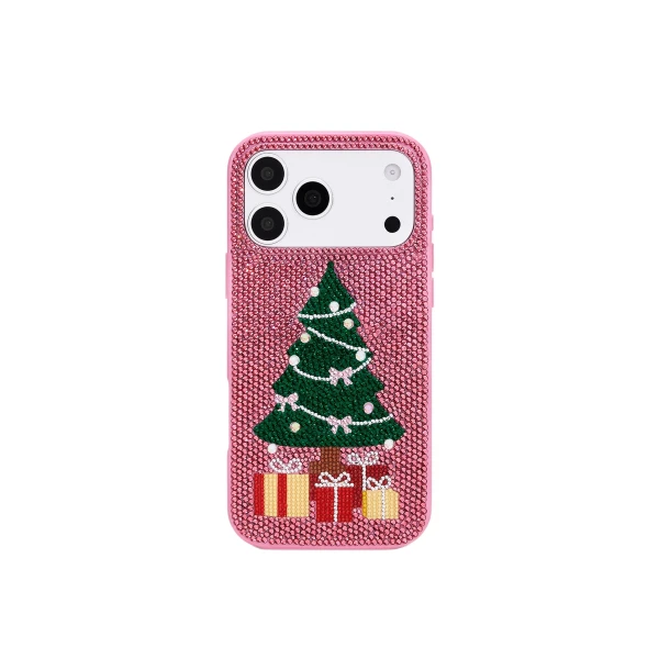 JW PEI Christmas Tree Bling Phone Case in Pink | Phone Cases | Coveti
