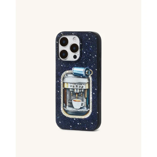 JW PEI Coffee Tin Artificial Crystal Phone Case in Blue | Phone Cases | Coveti
