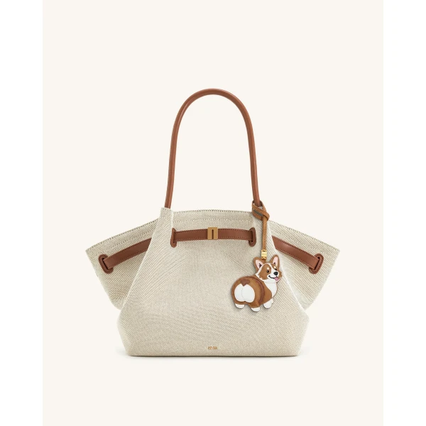 JW PEI Corgi Bag Charm in Tan Multi | Bag Charms | Coveti