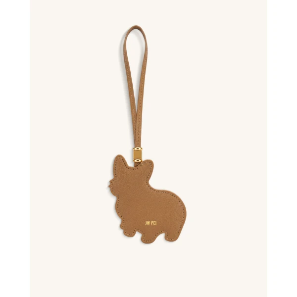 JW PEI Corgi Bag Charm in Tan Multi | Bag Charms | Coveti
