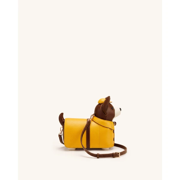 JW PEI Corgi Raincoat Dog Crossbody Bag in Yellow | Shoulder & Crossbody Bags | Coveti