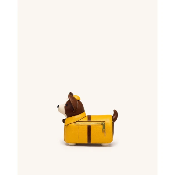 JW PEI Corgi Raincoat Dog Crossbody Bag in Yellow | Shoulder & Crossbody Bags | Coveti