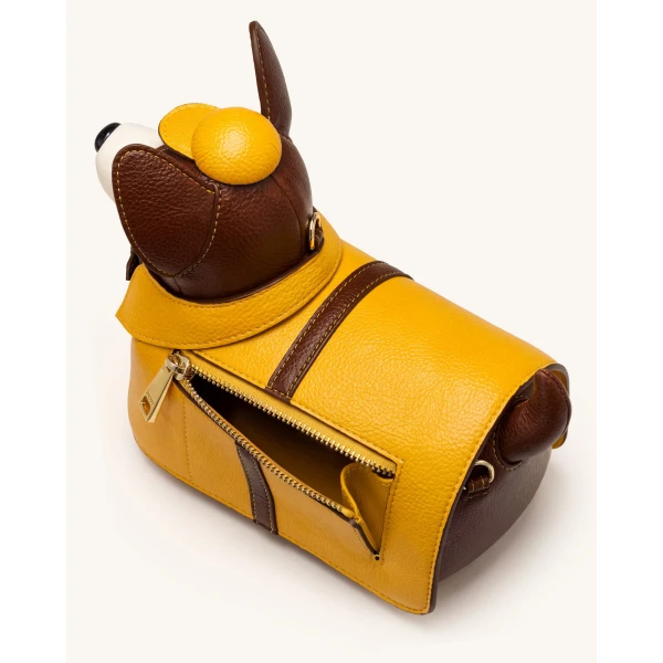 JW PEI Corgi Raincoat Dog Crossbody Bag in Yellow | Shoulder & Crossbody Bags | Coveti