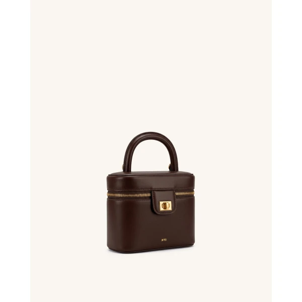 JW PEI Cosima Vanity Case in Chocolate Brown | Totes & Top-Handle Bags | Coveti