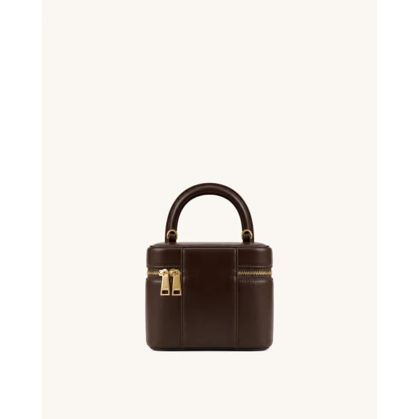 JW PEI Cosima Vanity Case in Chocolate Brown | Totes & Top-Handle Bags | Coveti
