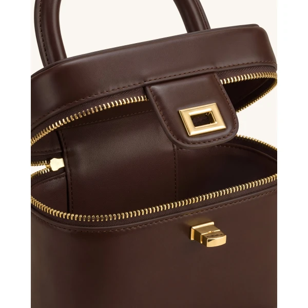 JW PEI Cosima Vanity Case in Chocolate Brown | Totes & Top-Handle Bags | Coveti