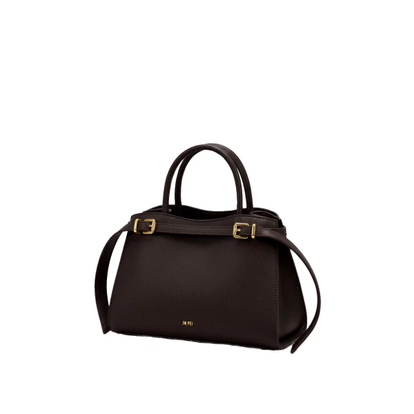 JW PEI Ella Structured Tote in Dark Brown | Totes & Top-Handle Bags | Coveti