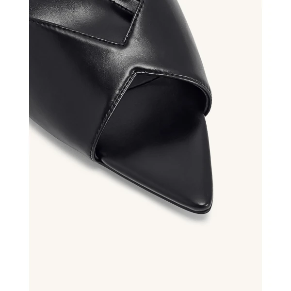 JW PEI Ellie Sphere Heel Mules in Black | Mules | Coveti