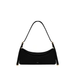 JW PEI Elowen Faux Suede East-West Shoulder Bag in Black | Shoulder & Crossbody Bags | Coveti