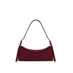 JW PEI Elowen Faux Suede East-West Shoulder Bag in Dark Red | Shoulder & Crossbody Bags | Coveti