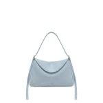 JW PEI Elowen Faux Suede Flap Shoulder Bag in Light Blue | Shoulder & Crossbody Bags | Coveti