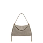 JW PEI Elowen Faux Suede Flap Shoulder Bag in Light Gray JW PEI Elowen Faux Suede Flap Shoulder Bag in Light Gray | Shoulder & Crossbody Bags | Coveti