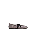 JW PEI Erika Topstitching Lace-up Ballet Flats in Dark Brown | Flats | Coveti