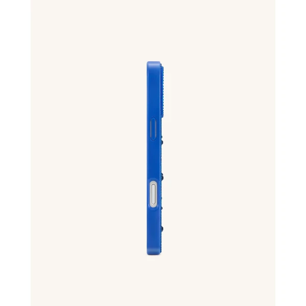 JW PEI Evil Eye Artificial Crystal Embellished Phone Case in Blue | Phone Cases | Coveti