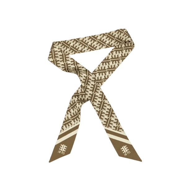 JW PEI FEI Faux Silk Twill Scarf in Brown | Scarves | Coveti
