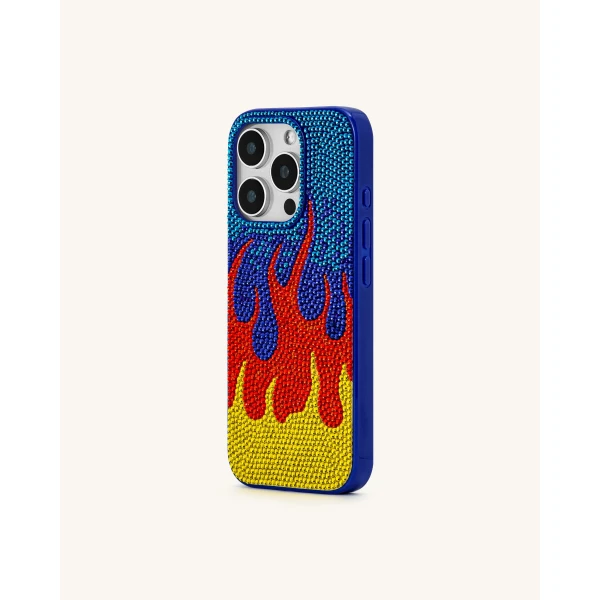 JW PEI Flame Pattern Phone Case in Multicolor Blue | Phone Cases | Coveti