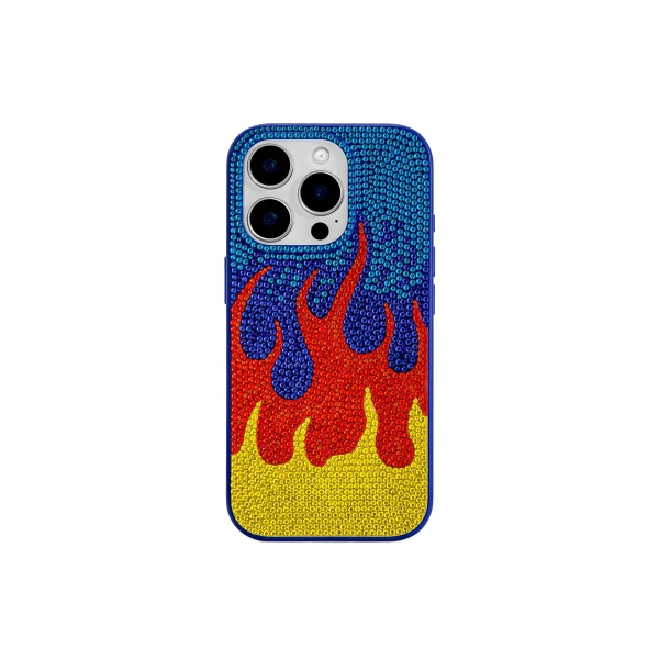 JW PEI Flame Pattern Phone Case in Multicolor Blue | Phone Cases | Coveti