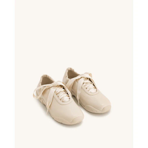 JW PEI Flavia Ballerina Sneakers in Apricot | Sneakers | Coveti