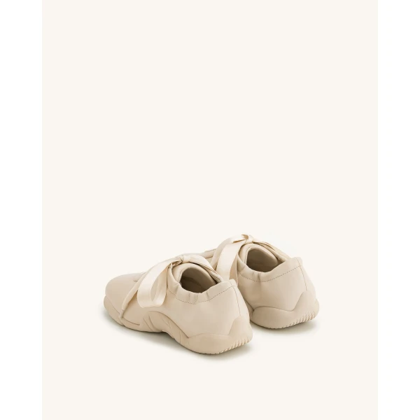 JW PEI Flavia Ballerina Sneakers in Apricot | Sneakers | Coveti
