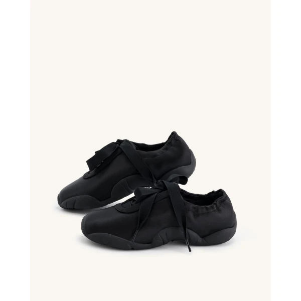 JW PEI Flavia Ballerina Sneakers in Black | Sneakers | Coveti