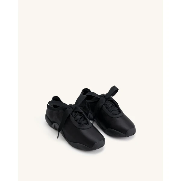 JW PEI Flavia Ballerina Sneakers in Black | Sneakers | Coveti