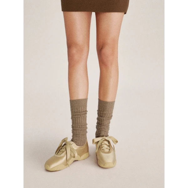 JW PEI Flavia Ballerina Sneakers in Brown | Sneakers | Coveti