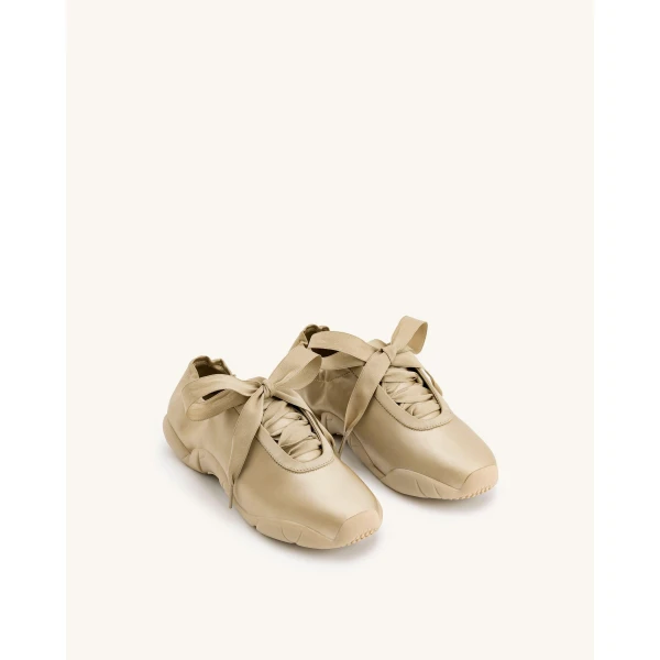 JW PEI Flavia Ballerina Sneakers in Brown | Sneakers | Coveti