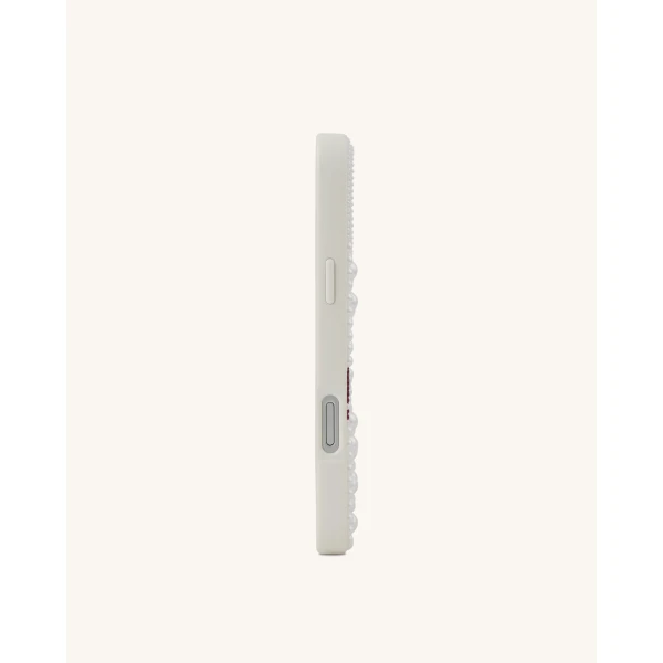JW PEI Floral Pearl Artificial Crystal Phone Case in White | Phone Cases | Coveti