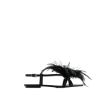 JW PEI Fluffy Flats Sandals in Black | Sandals | Coveti